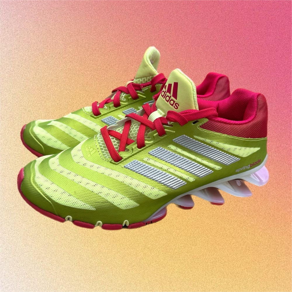 Adidas Spring Blade Ignite Yellow and Pink Running Shoes
